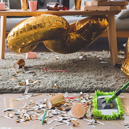 Cleaning Before and After Party